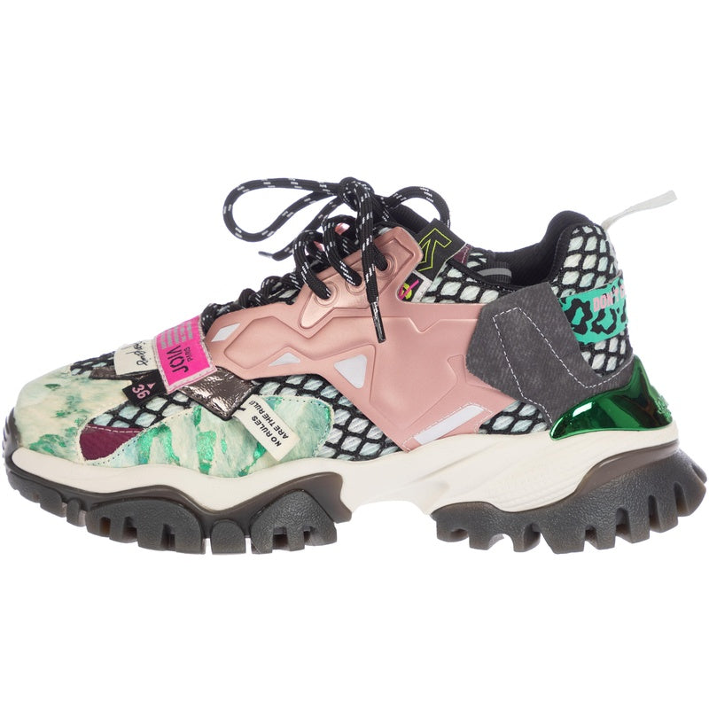 JOIA PARIS F033-8407 COLOUR AQUE GREEN/DARK SALMON/BLACK