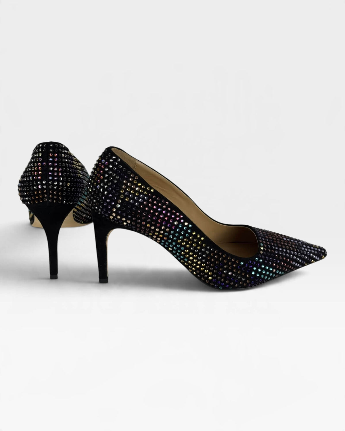 Décolleté glitter con strass e tacco 8 cm – foto 2 di 4 – Vaccarelli