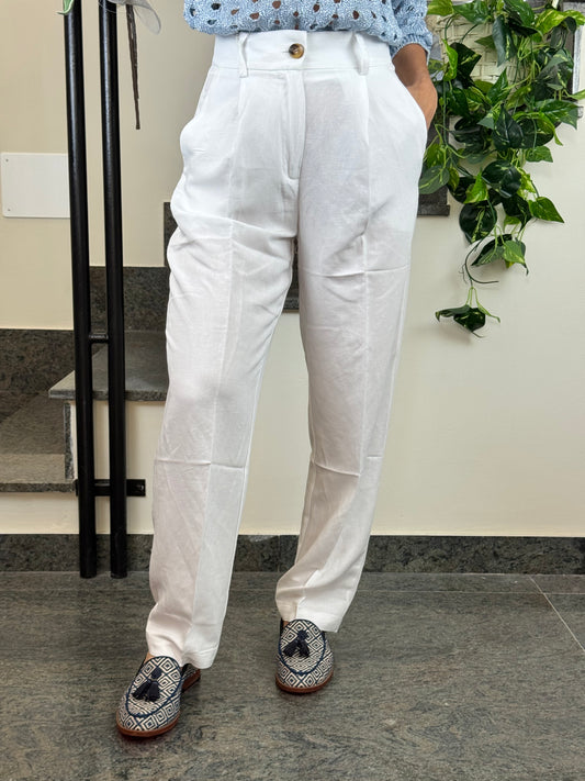 Pantalone pink pepper bianco
