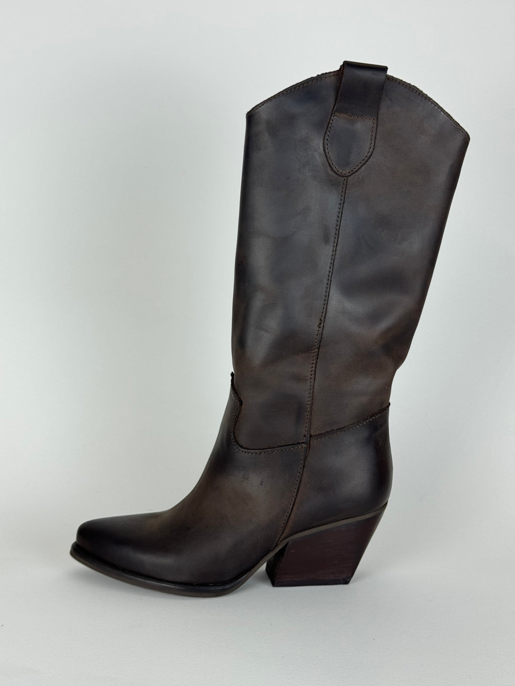 Stivale Texano in Pelle Marrone