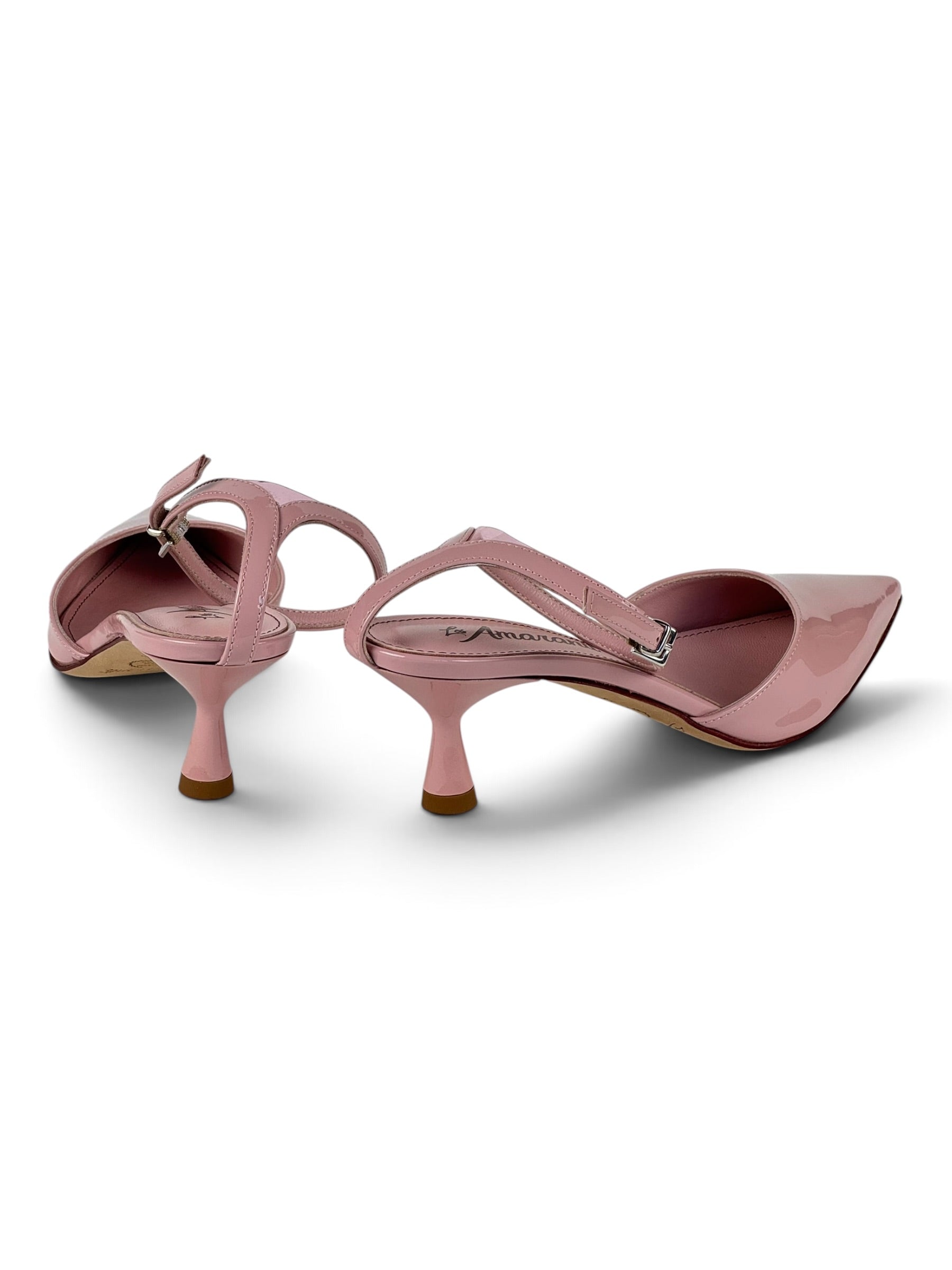 Décolleté Rosa in Pelle