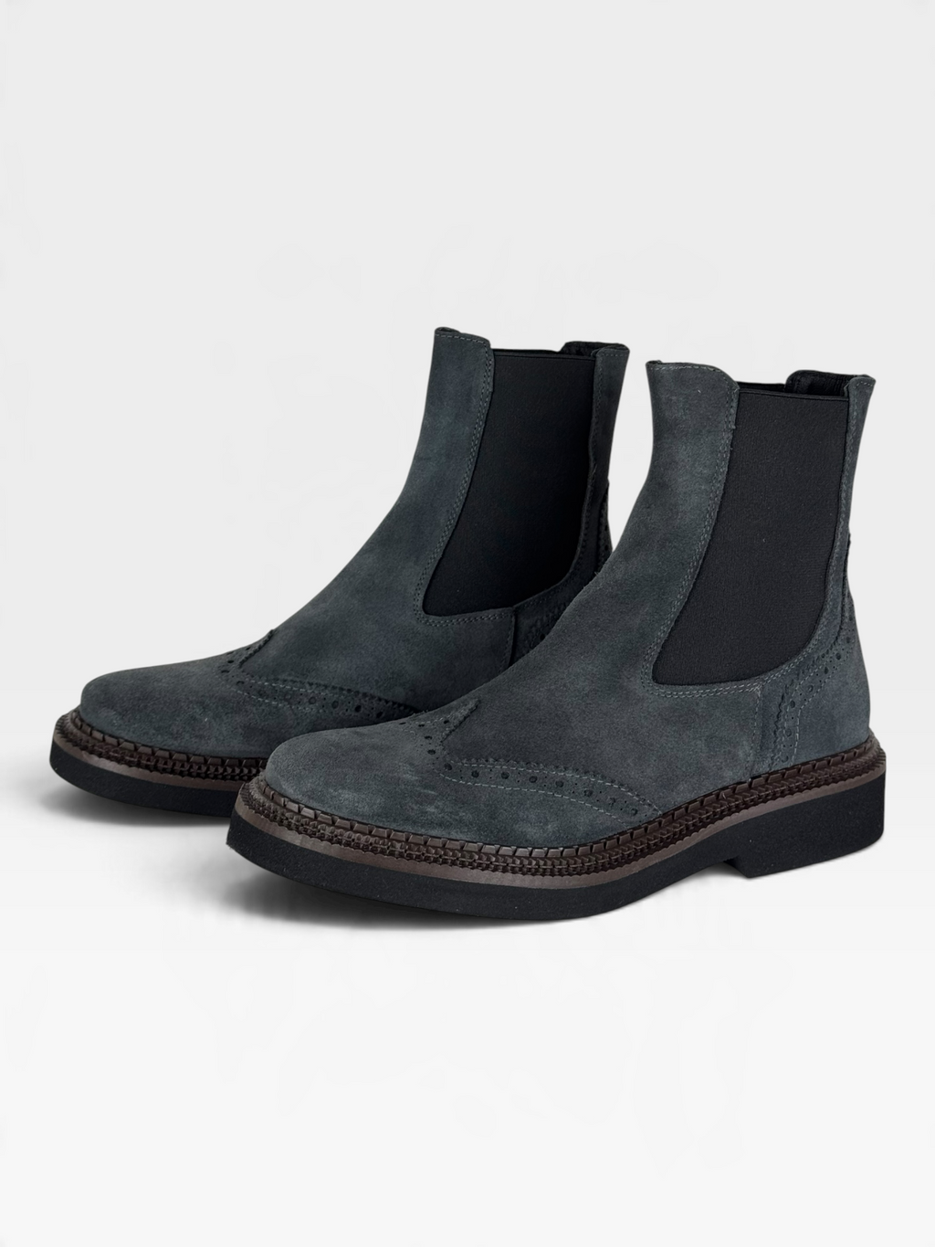 Stivaletto Chelsea in pelle blu antracite – foto 2 di 4 – Vaccarelli