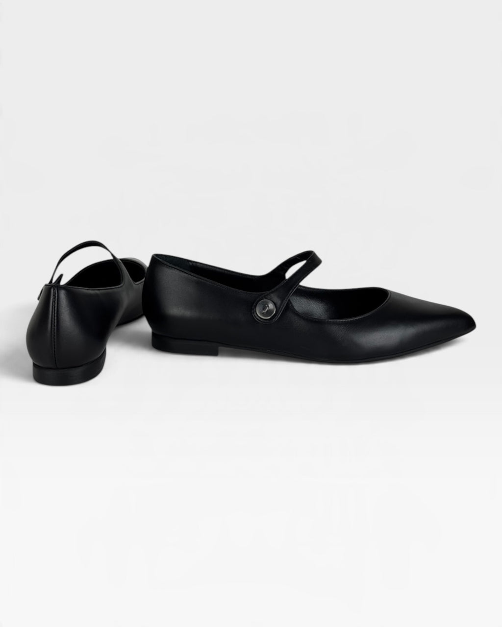 Ballerina in pelle nera con cinturino elastico – foto 3 di 3 – Vaccarelli