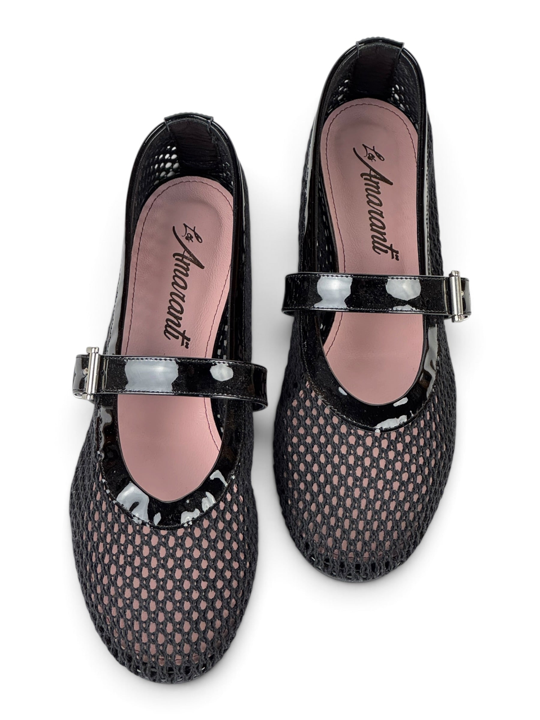 Ballerina Traforata Nera in Rete