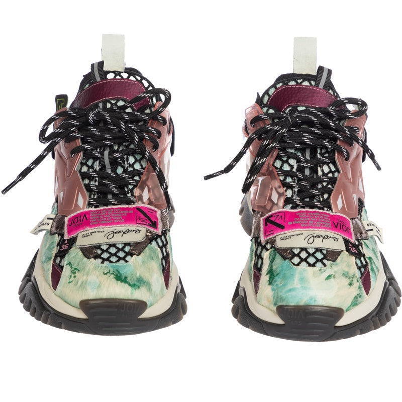 JOIA PARIS F033-8407 COLOUR AQUE GREEN/DARK SALMON/BLACK