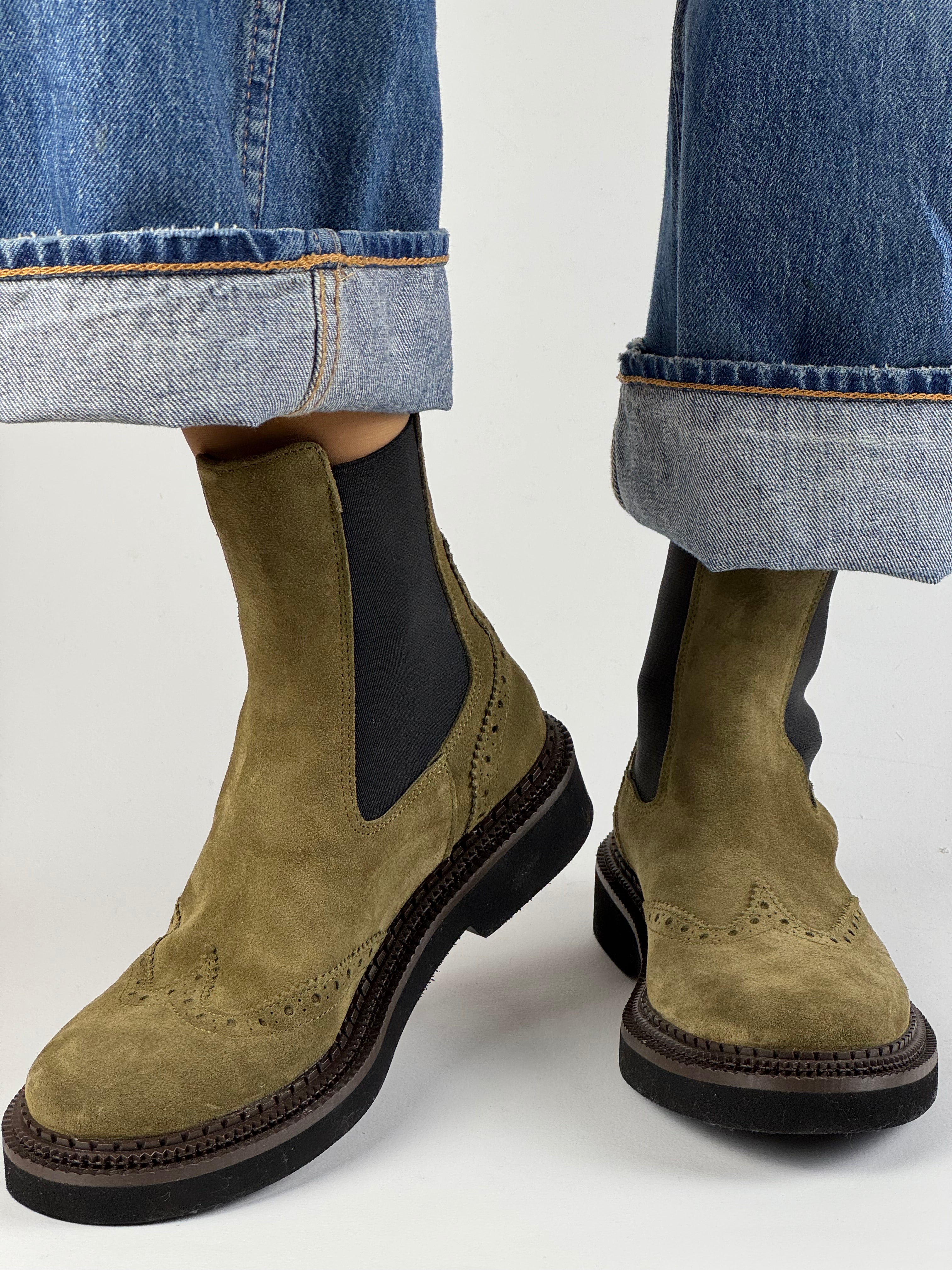 Stivaletto verde oliva