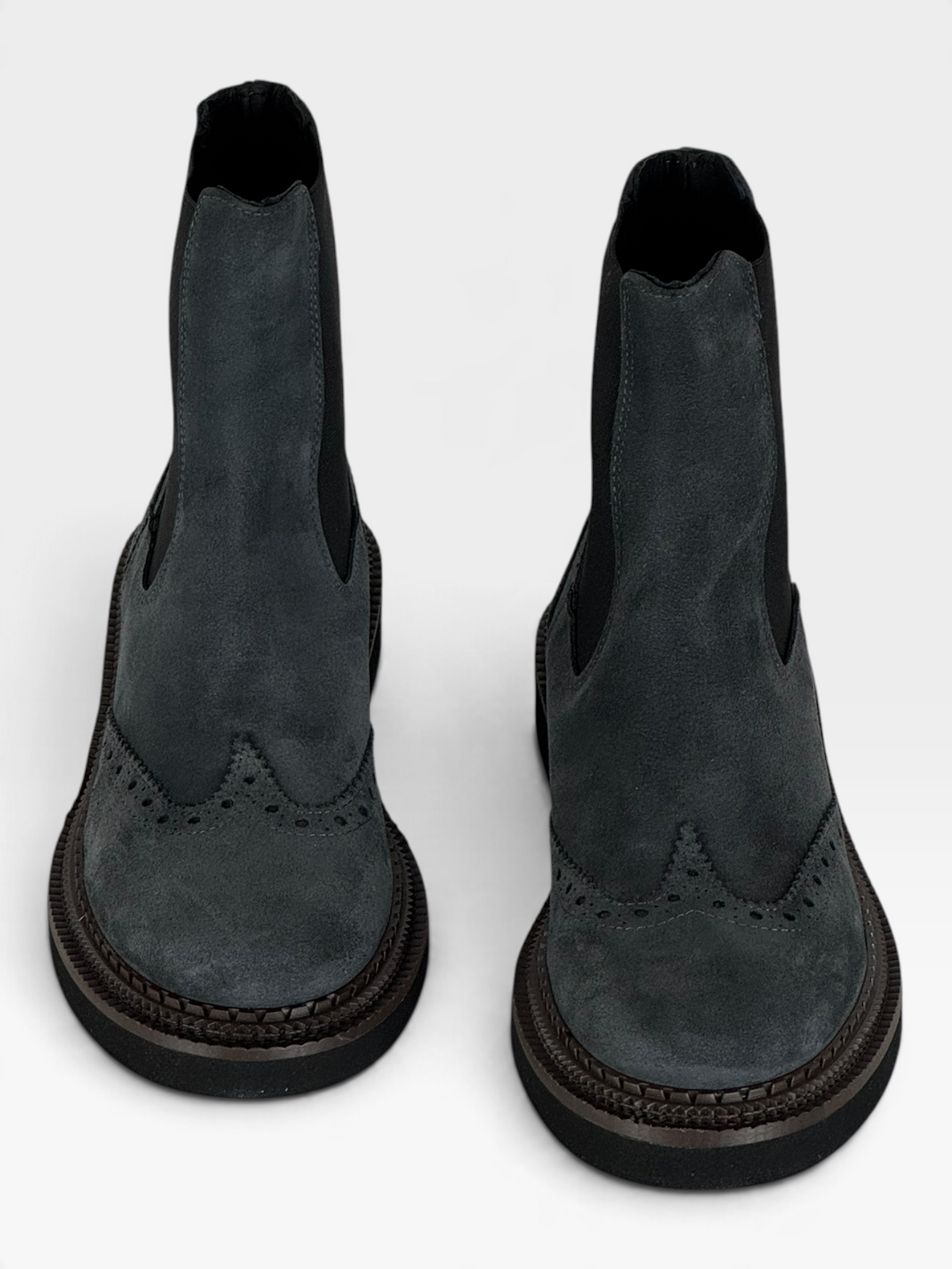 Stivaletto Chelsea in pelle blu antracite – foto 3 di 4 – Vaccarelli