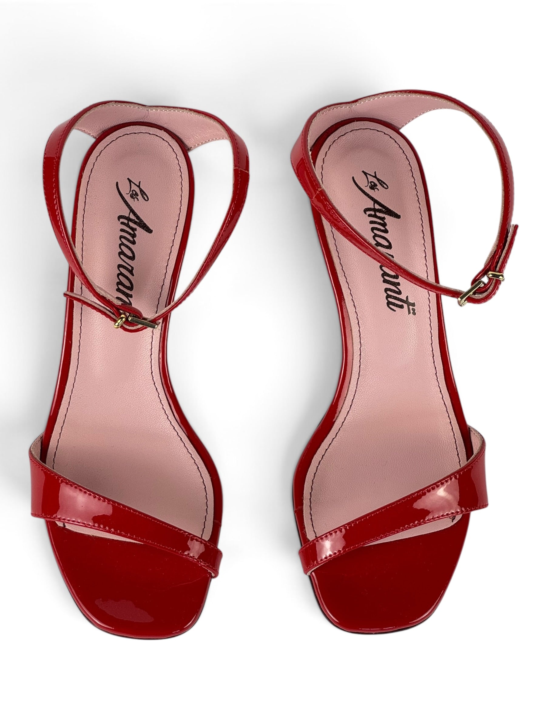 Décolleté Vernice Rosso in Pelle