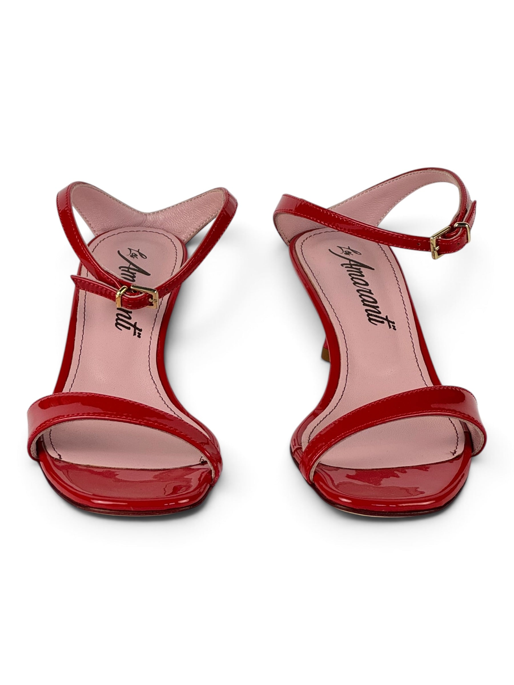 Décolleté Vernice Rosso in Pelle