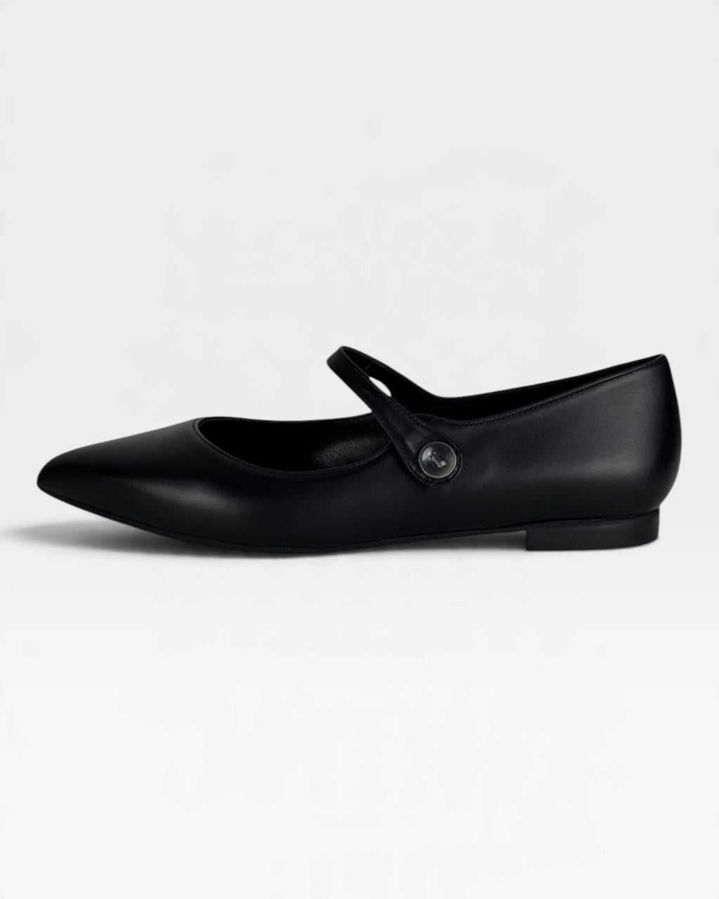 Ballerina in pelle nera con cinturino elastico – foto 1 di 3 – Vaccarelli