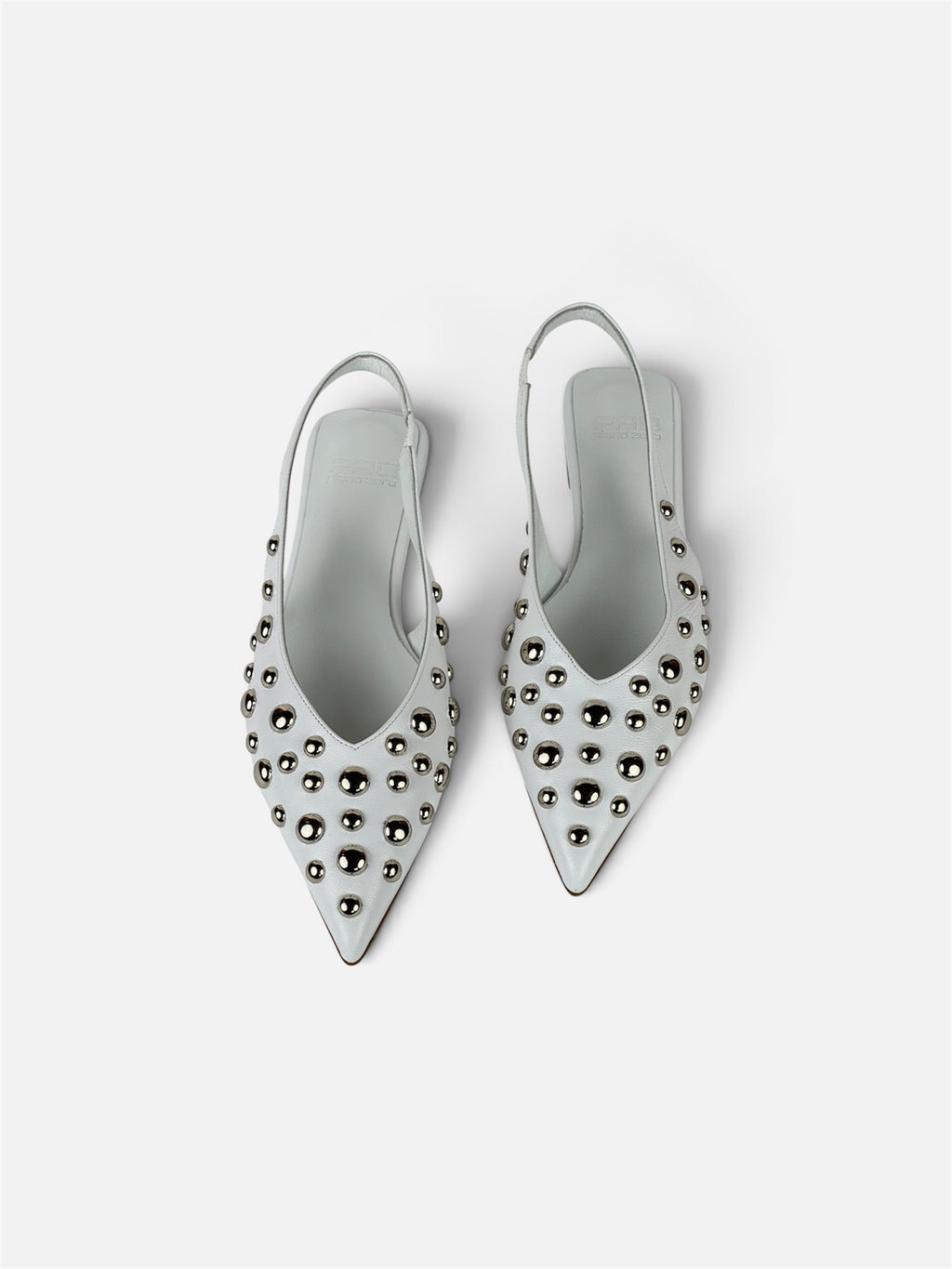 Ballerina Slingback Borchie in Pelle