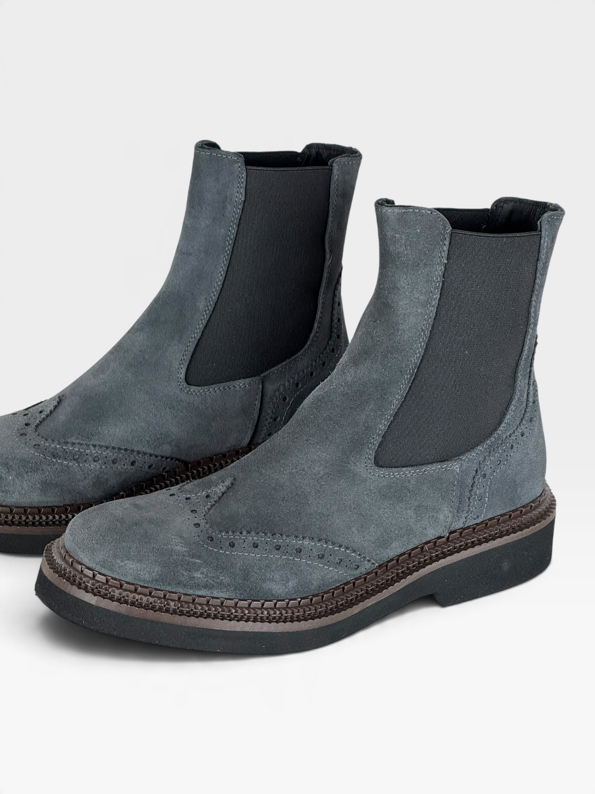 Stivaletto Chelsea in pelle blu antracite – foto 4 di 4 – Vaccarelli