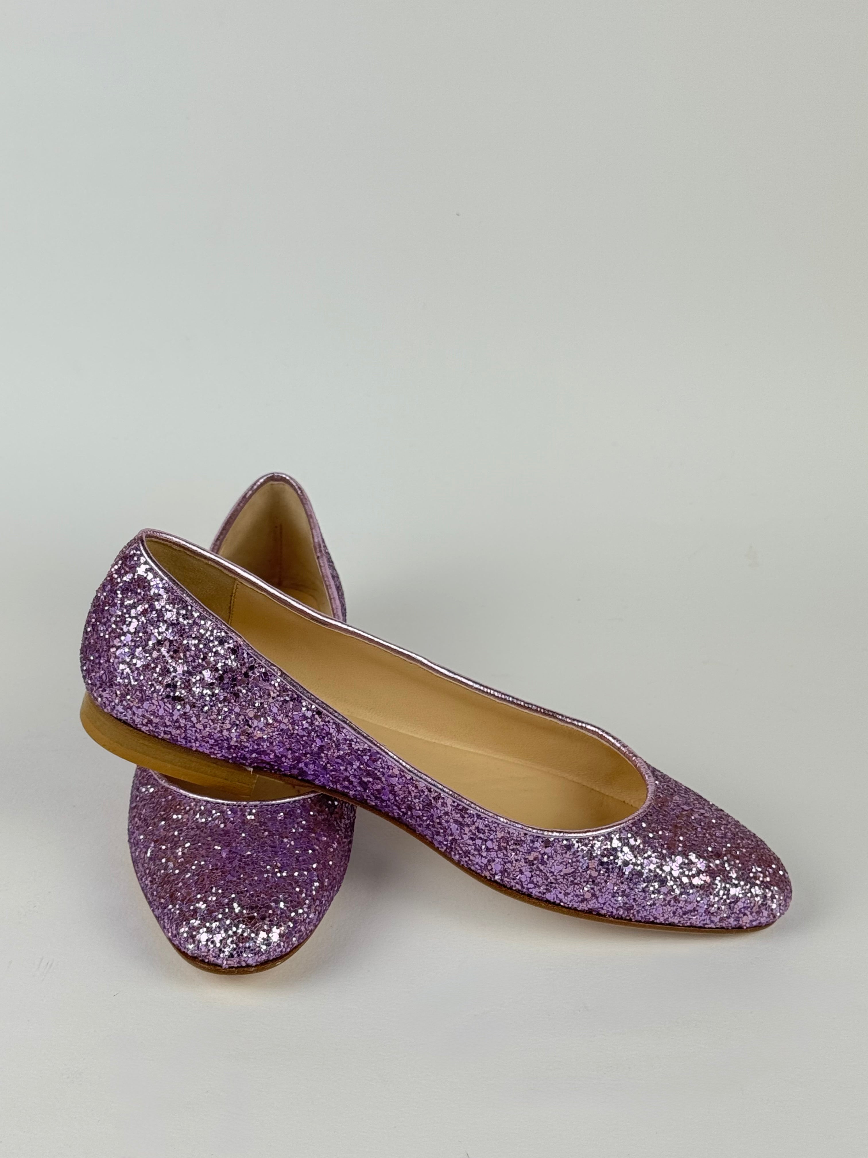Ballerina Tessuto Glitterato Lilla-Prosperine