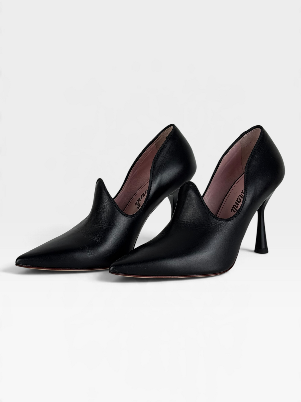 Décolleté in pelle nera con tacco 9 cm – foto 2 di 4 – Vaccarelli