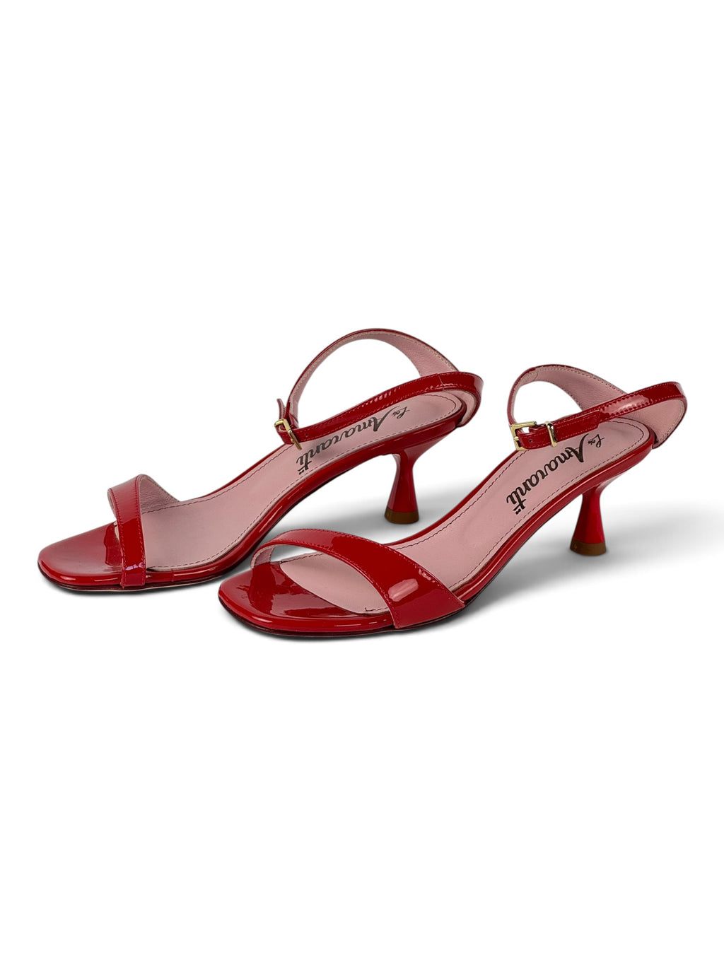 Décolleté Vernice Rosso in Pelle