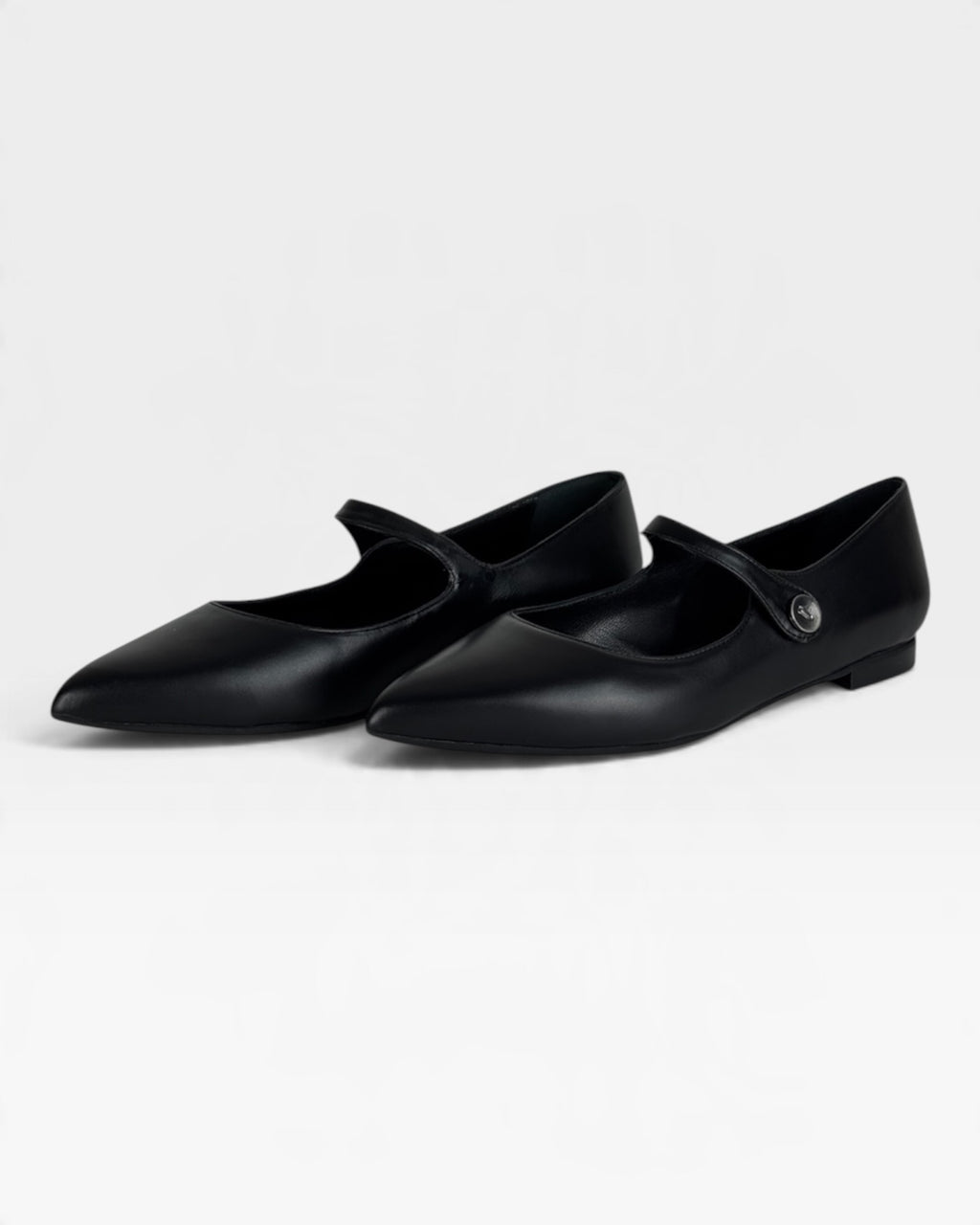 Ballerina in pelle nera con cinturino elastico – foto 2 di 3 – Vaccarelli