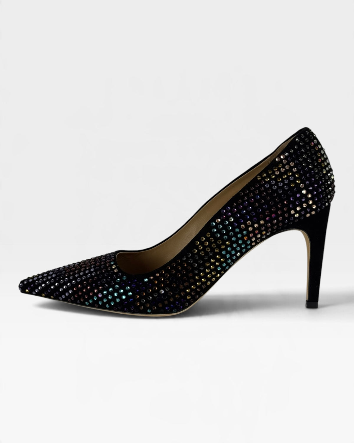 Décolleté glitter con strass e tacco 8 cm – foto 1 di 4 – Vaccarelli