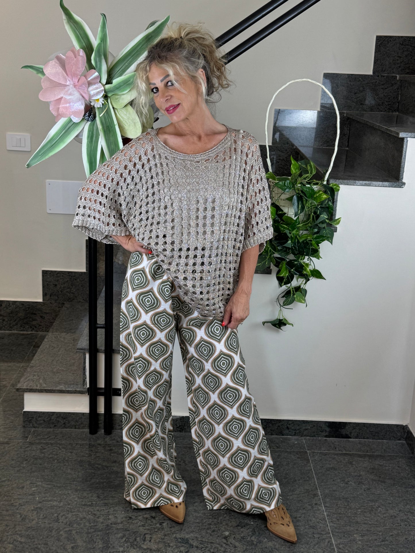 Pantalone pink pepper verde