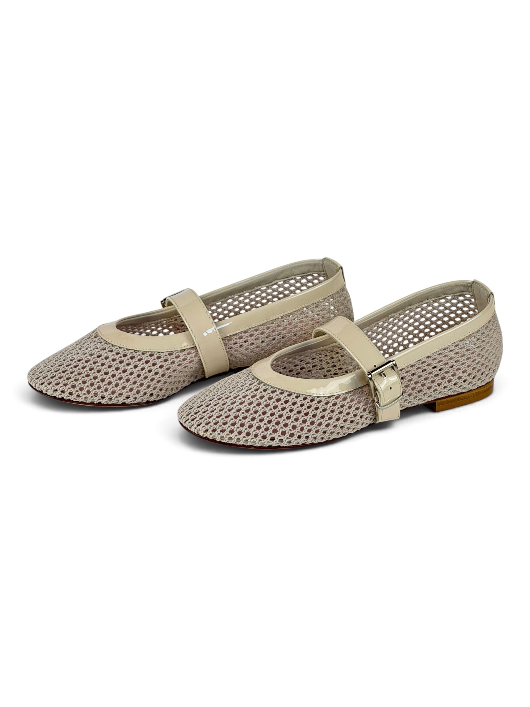 Ballerina Traforata Beige in Rete
