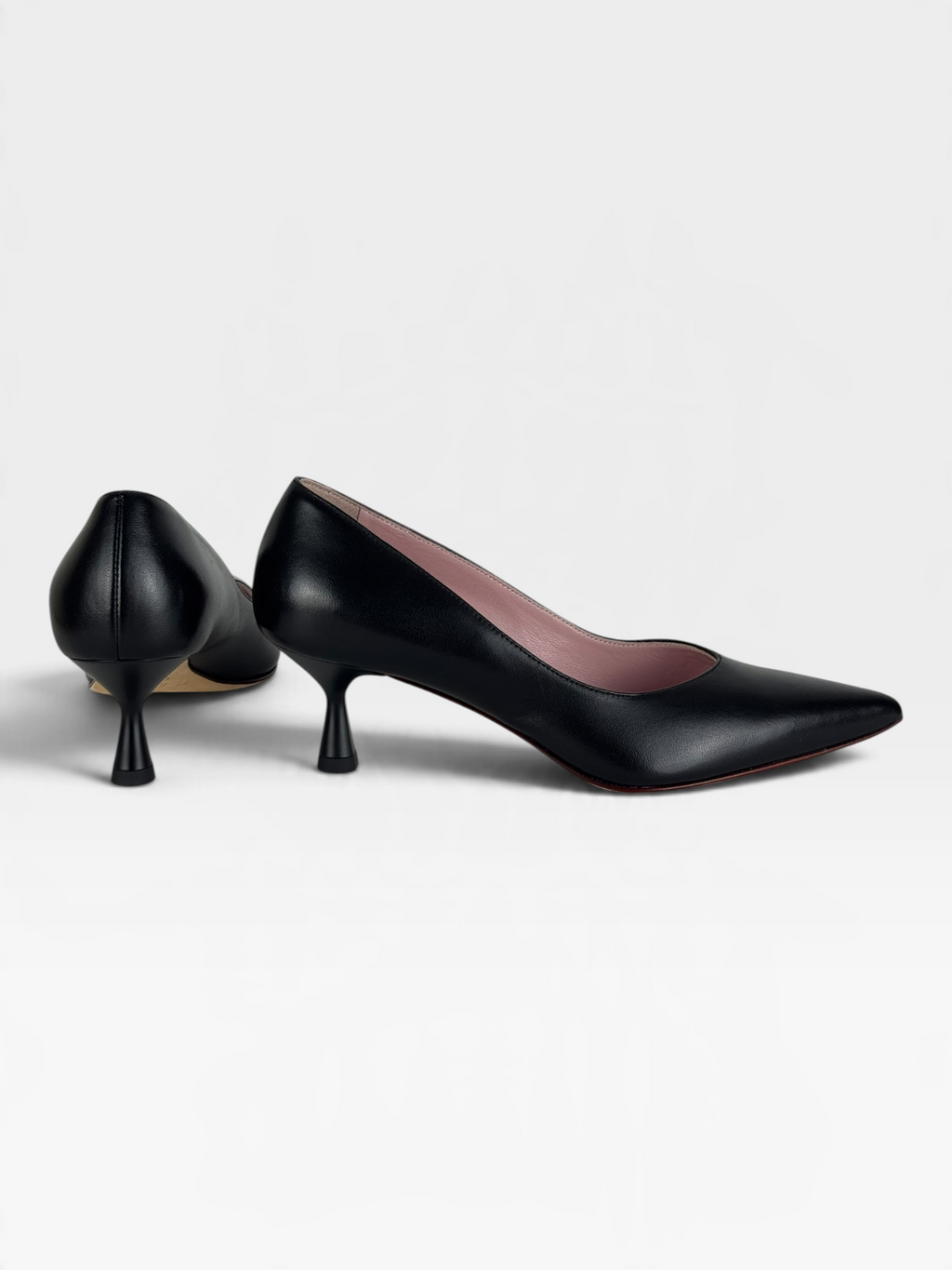 Décolleté in pelle nera con tacco 5 cm – foto 3 di 4 – Vaccarelli