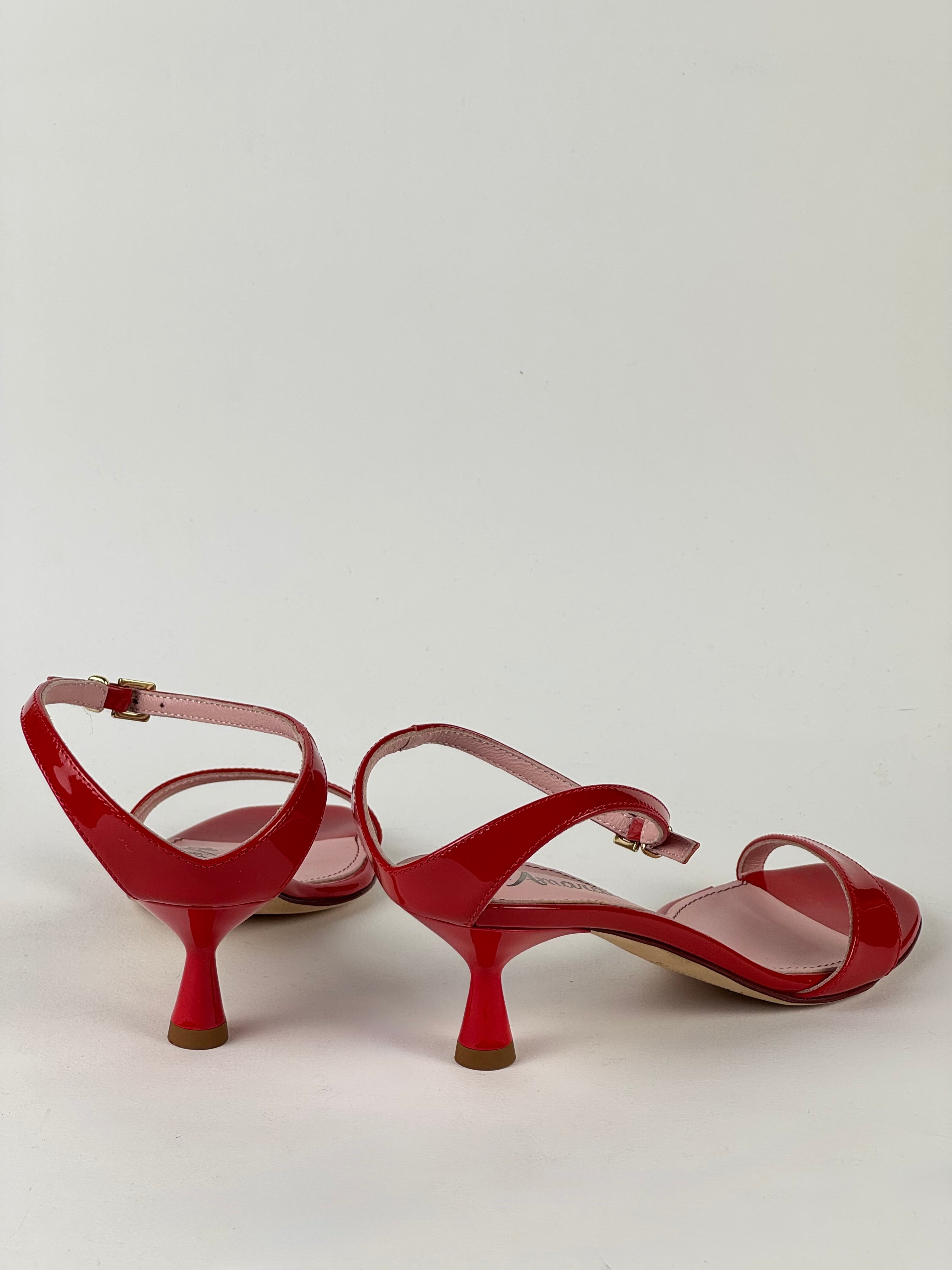 Décolleté Vernice Rosso-Les Amaranti
