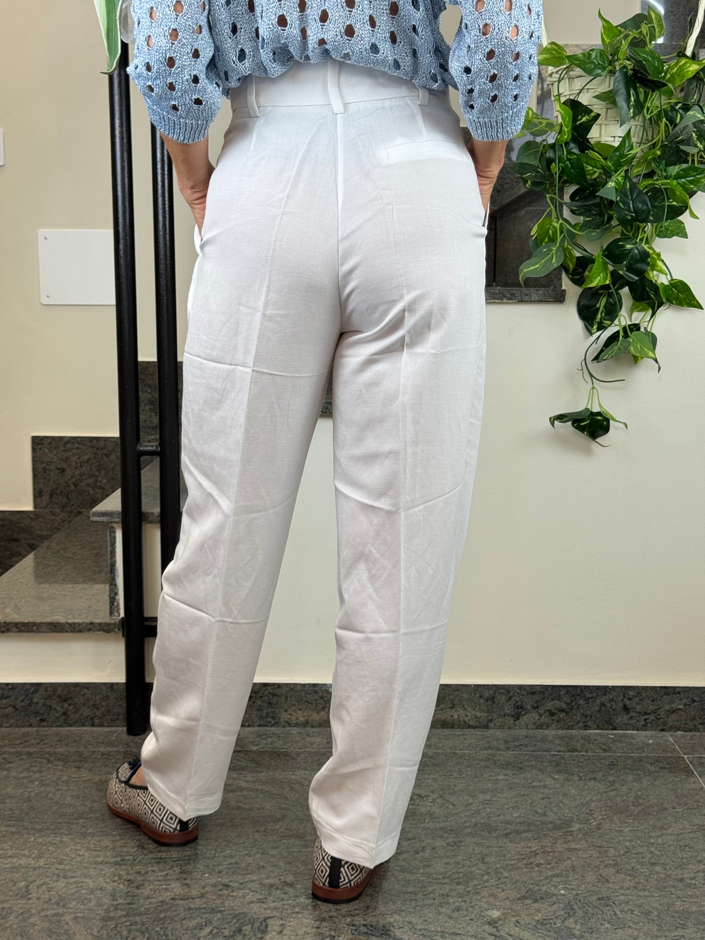 Pantalone pink pepper bianco