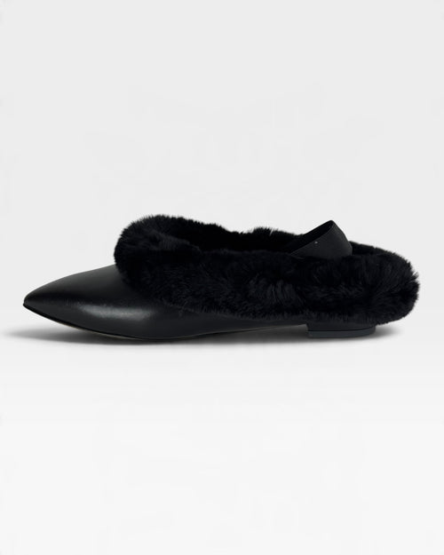 Ballerina in pelle con pelliccia di volpe – foto 1 di 3 – Vaccarelli
