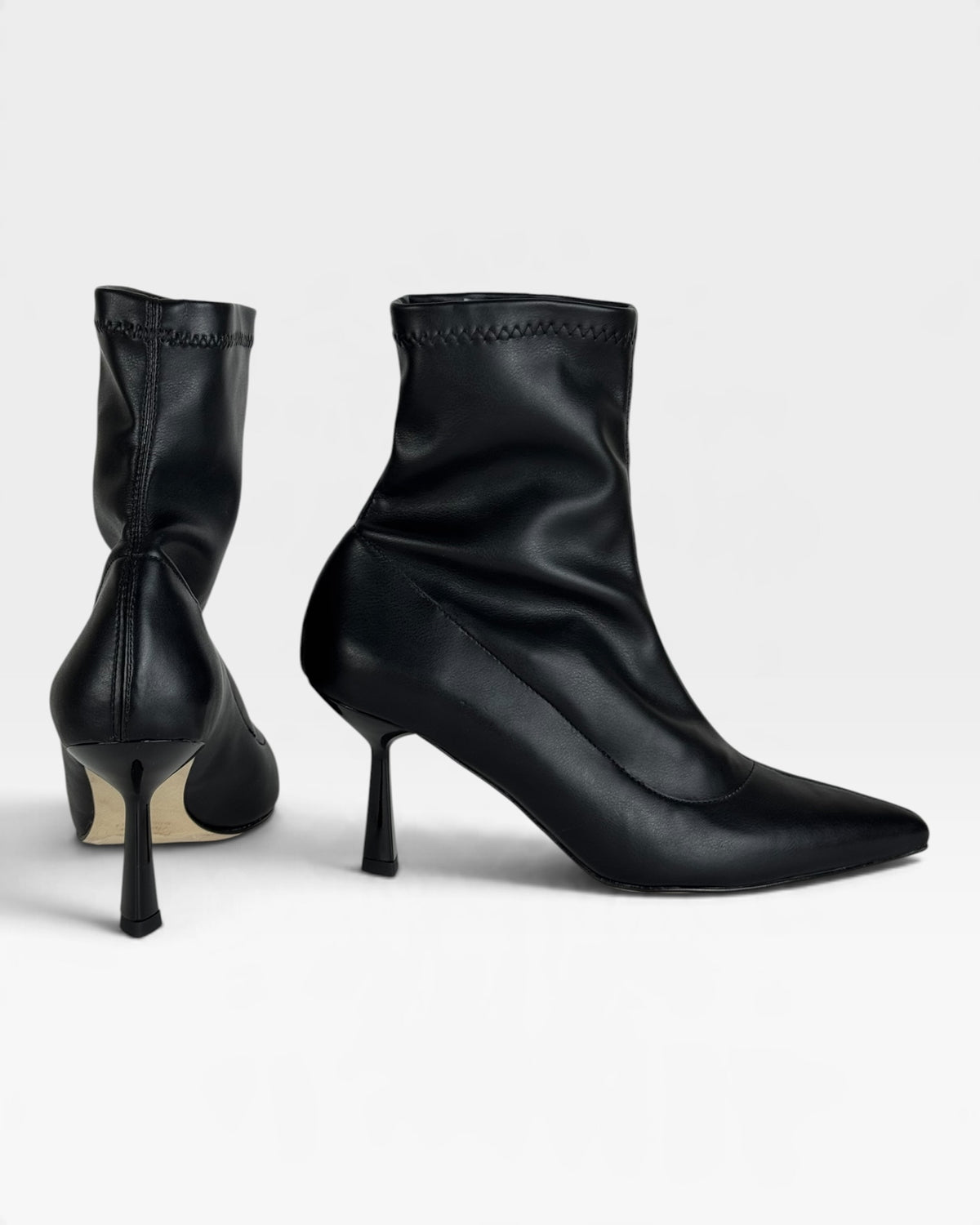 Stivaletto in pelle nera con tacco 7 cm – foto 3 di 3 – Vaccarelli