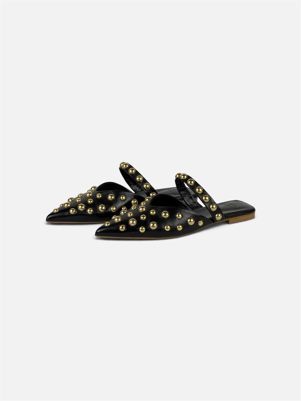 Ciabatta Borchie Oro in Pelle