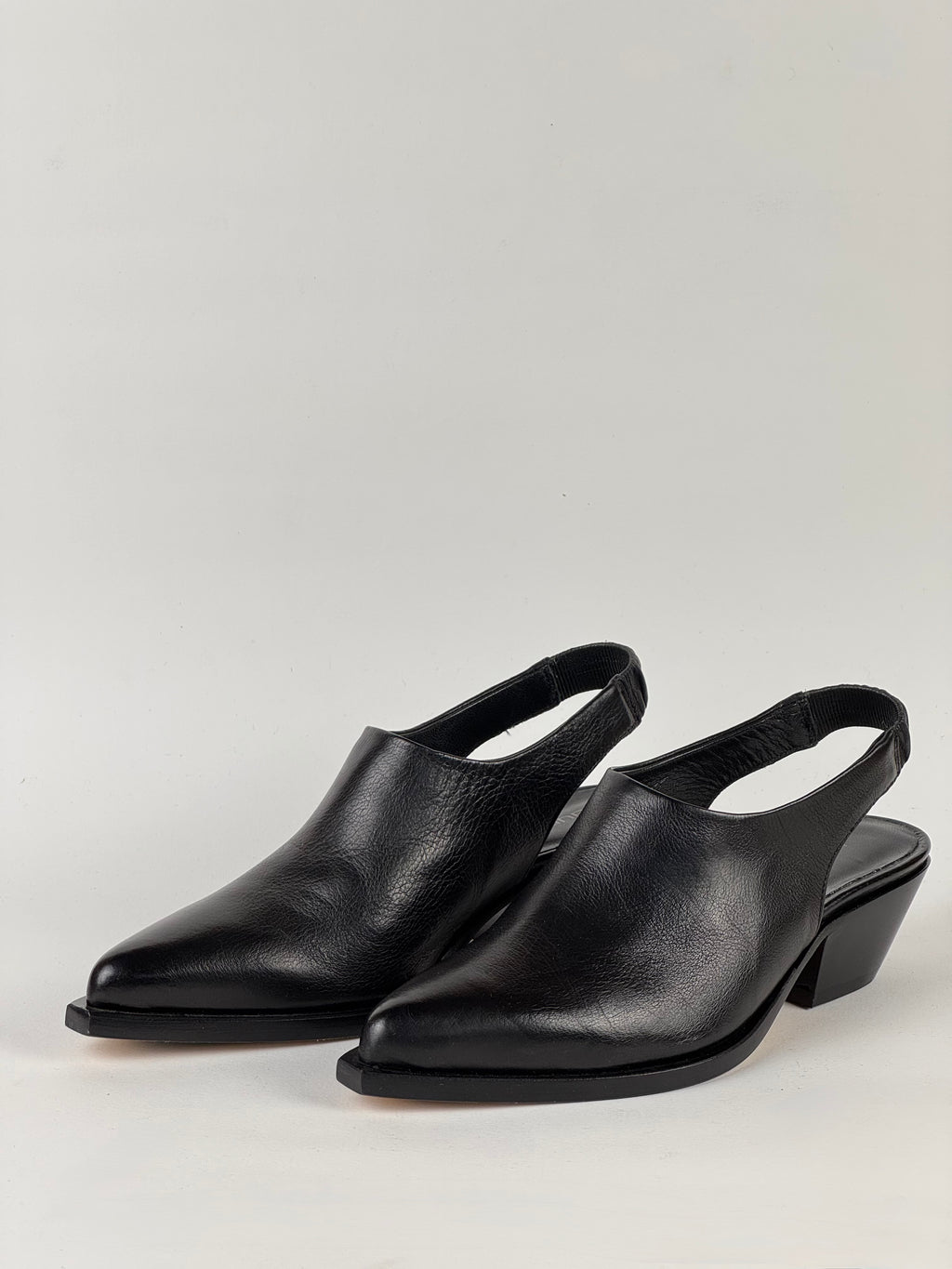 Sabot Pelle Nero-Laura Bellariva