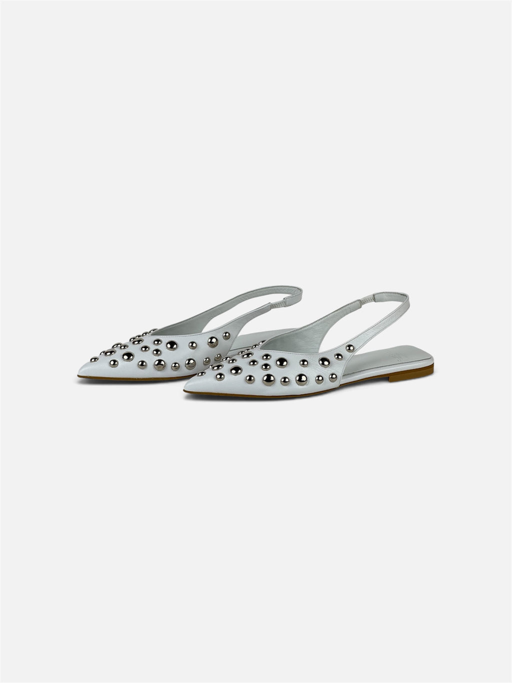Ballerina Slingback Borchie in Pelle