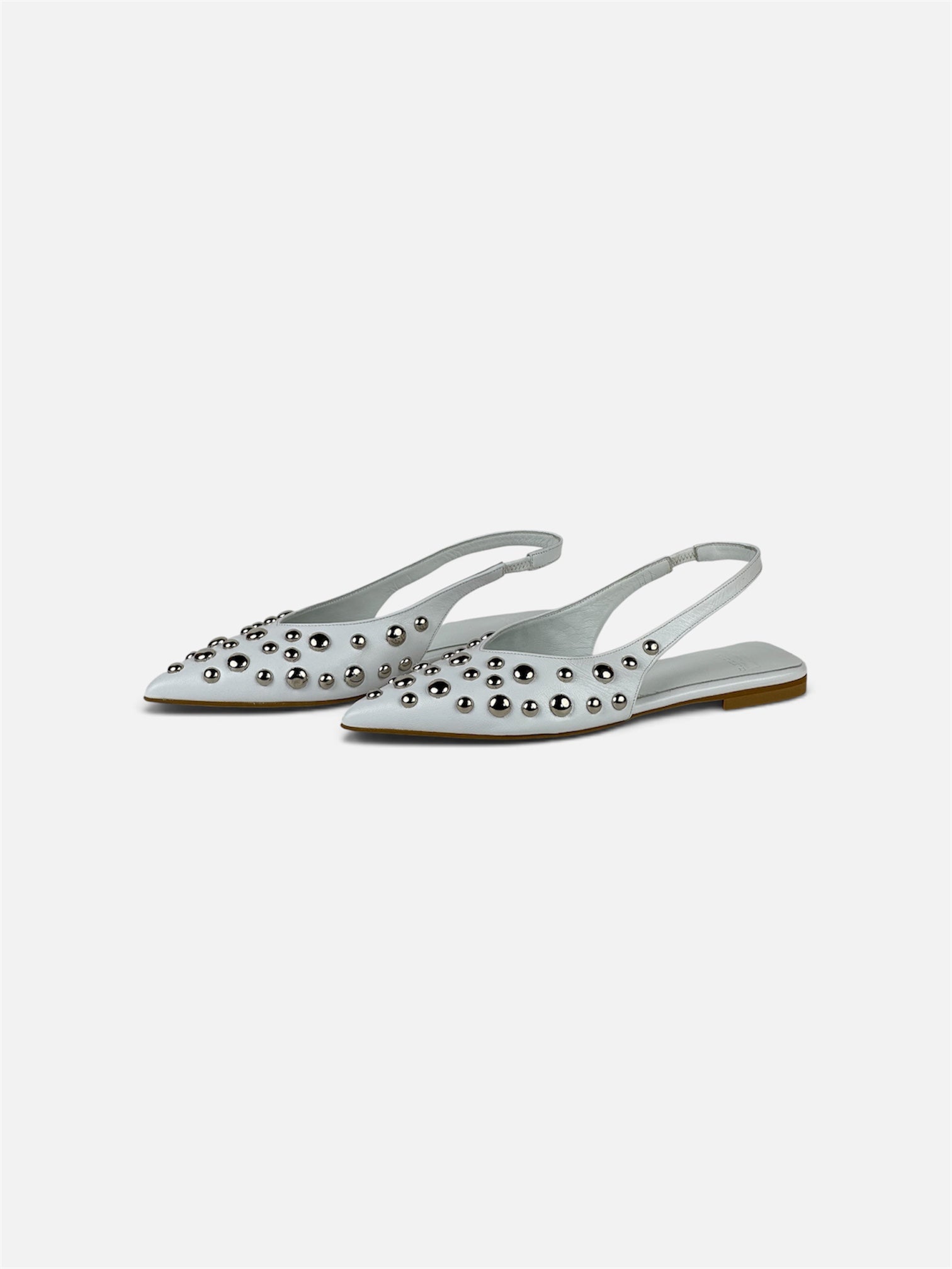Ballerina Slingback Borchie in Pelle