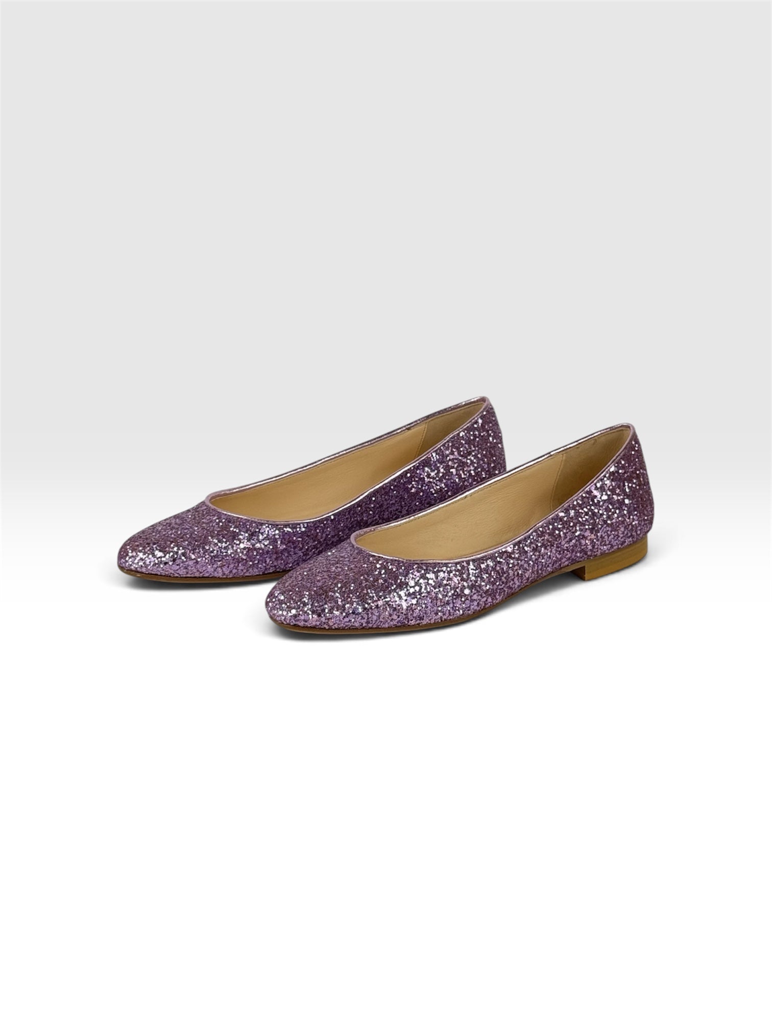 Ballerina Tessuto Glitterato Lilla