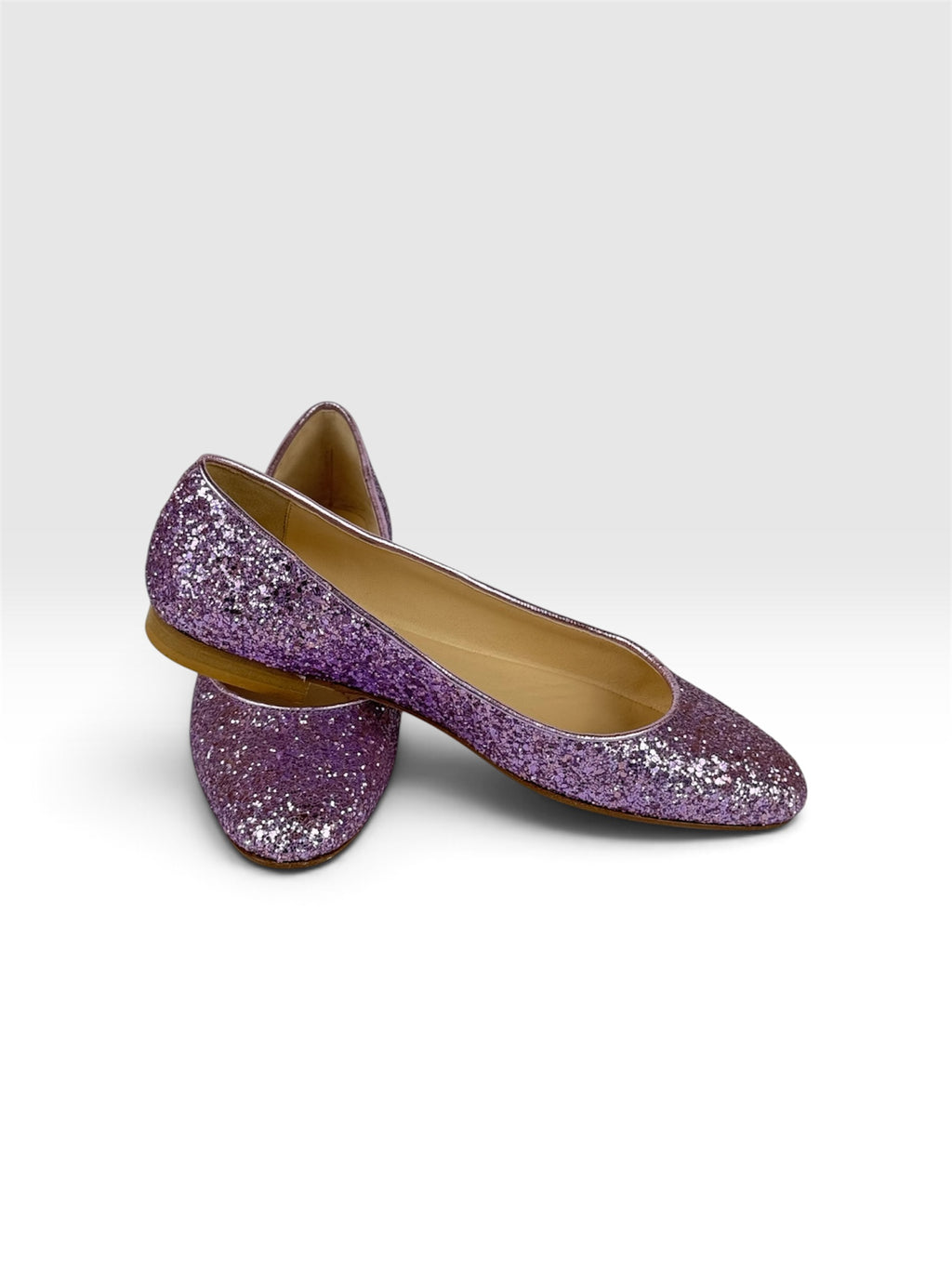 Ballerina Tessuto Glitterato Lilla
