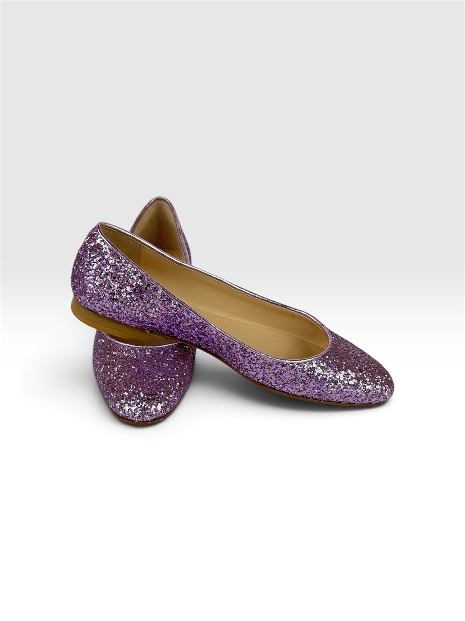 Ballerina Tessuto Glitterato Lilla