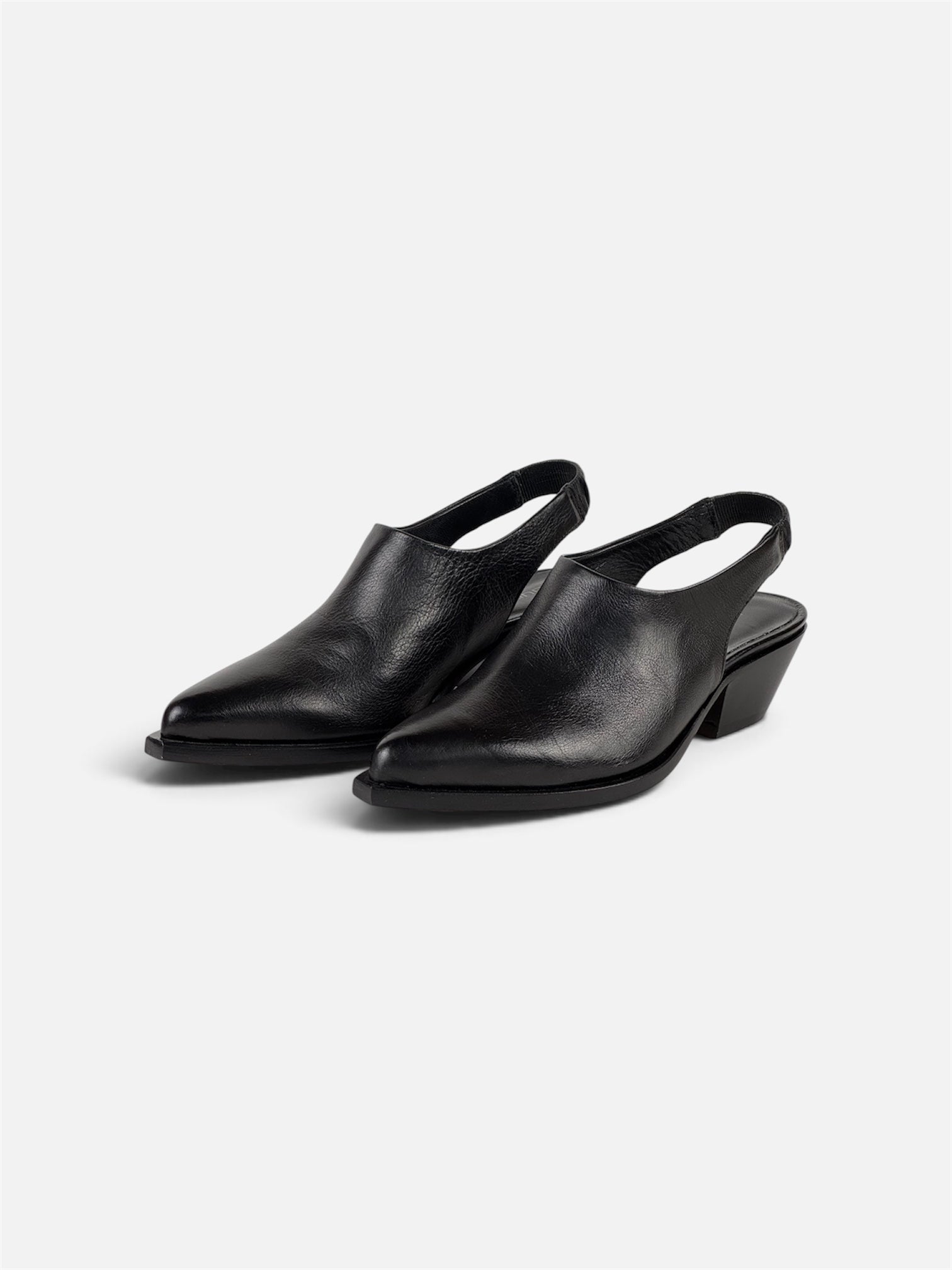 Sabot Pelle Nero in Pelle