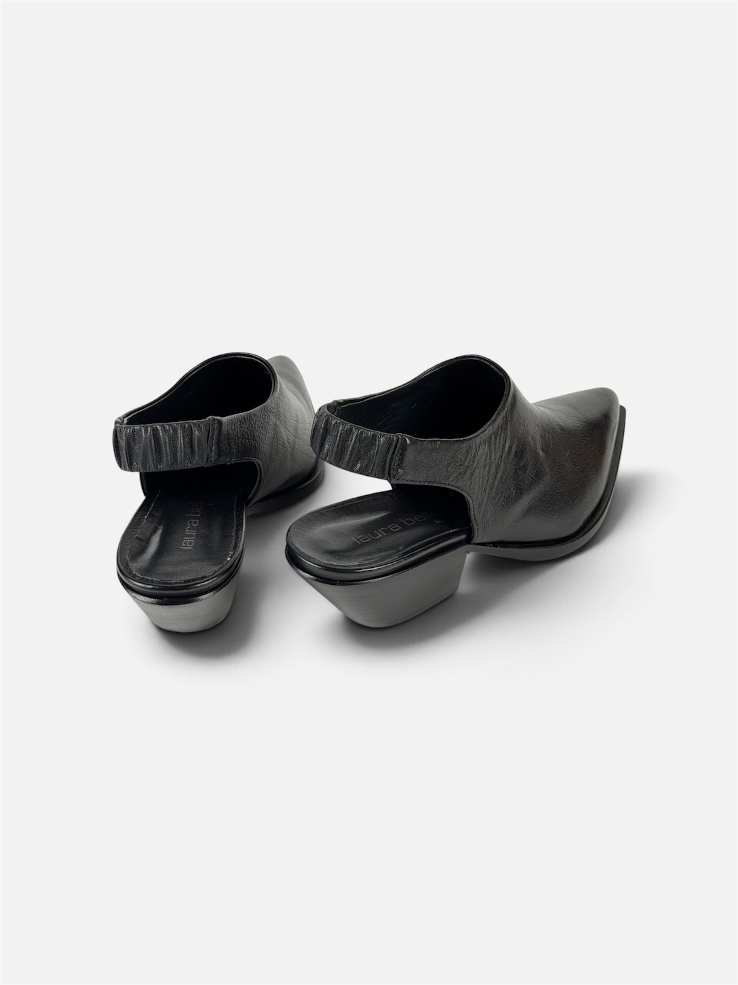 Sabot Pelle Nero in Pelle