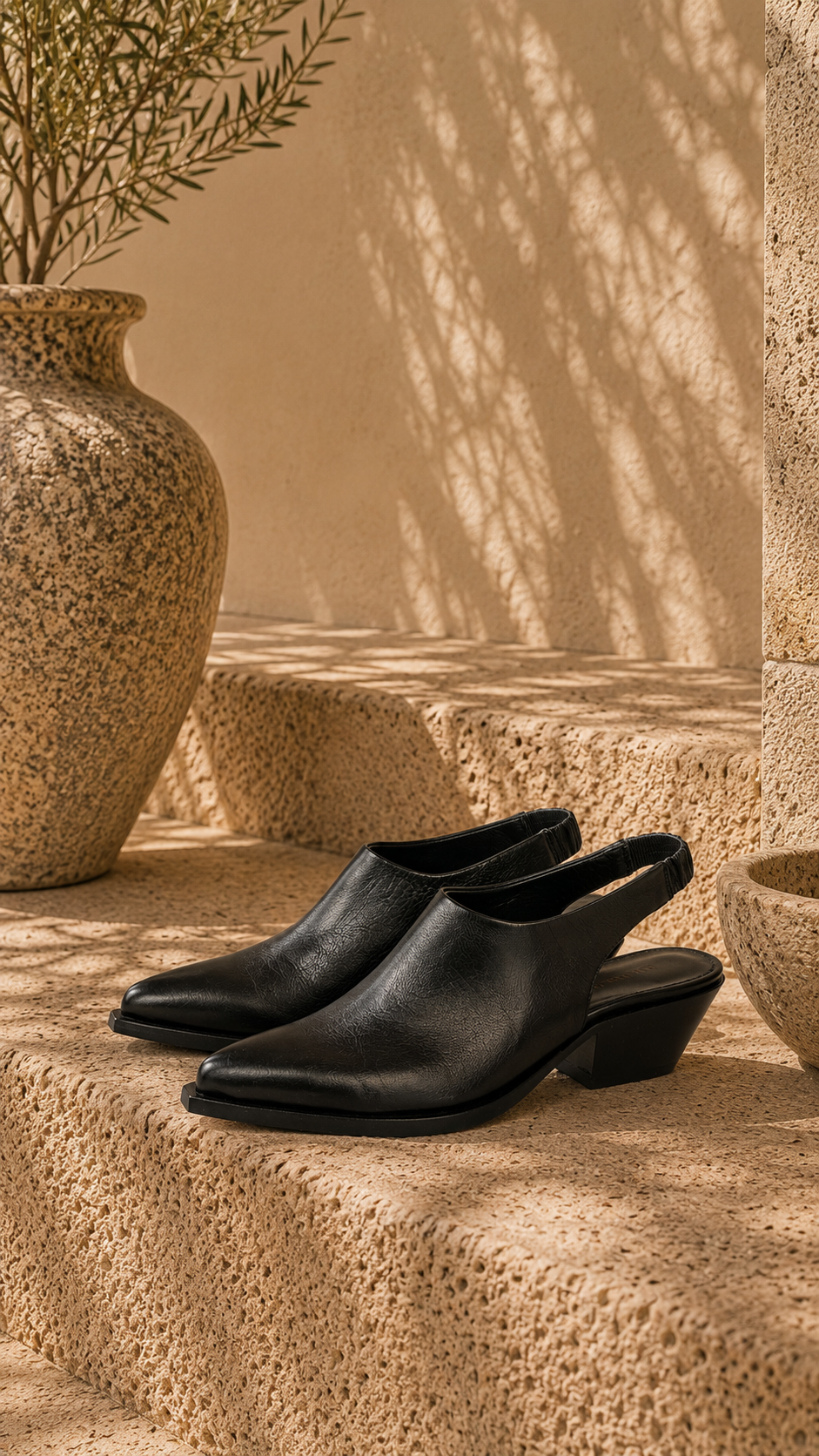 Sabot Pelle Nero in Pelle