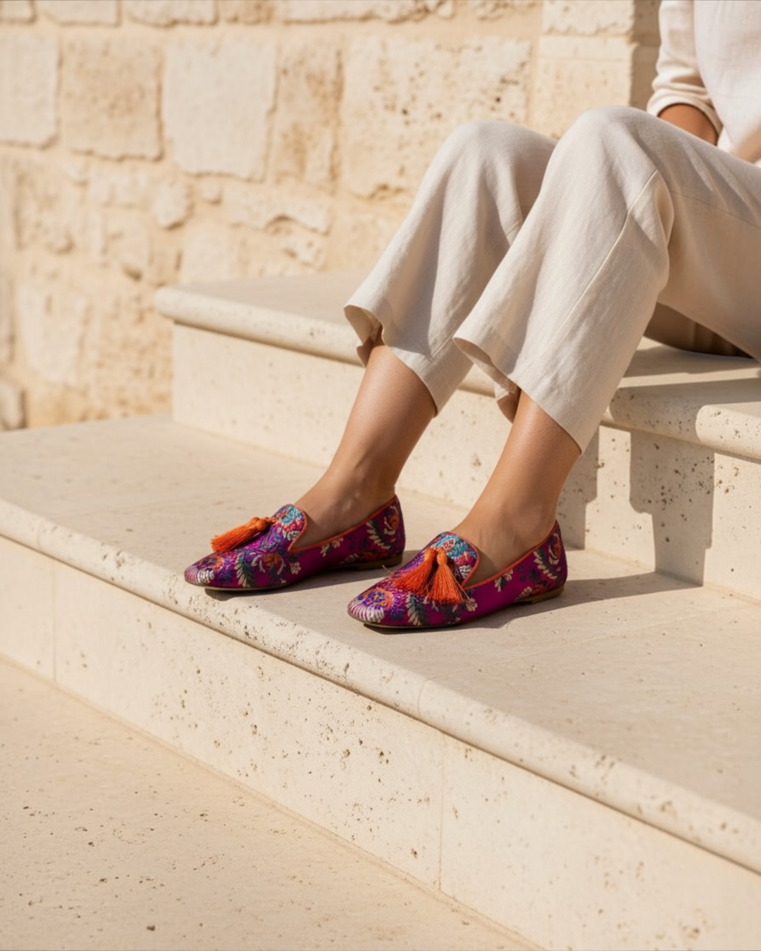 Mocassino Fiorile Jacquard