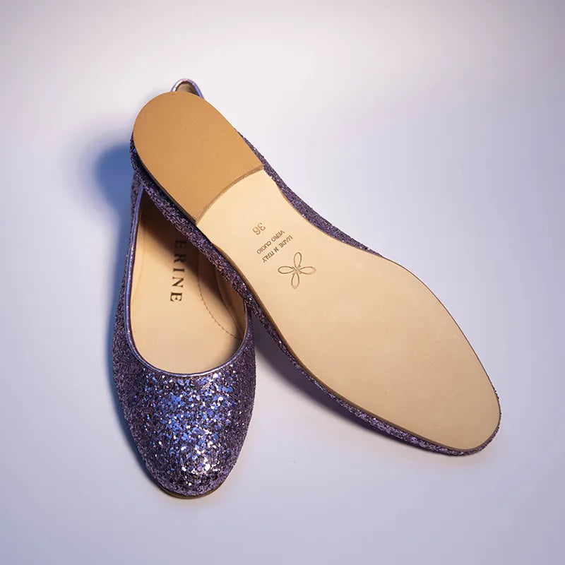 Ballerina Tessuto Glitterato Lilla-Prosperine